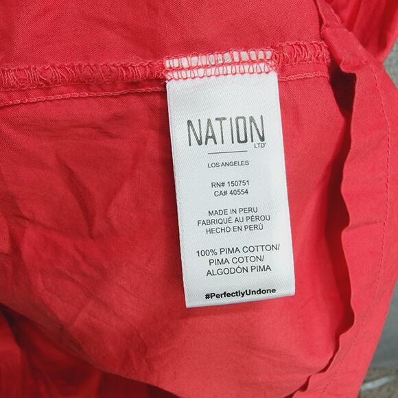 NATION LTD OPHELIA A LINE RUFFLE MINI DRESS, SIZE S - Picture 7 of 9